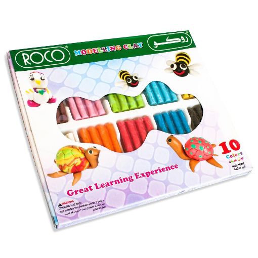 صورة روكو 10 ألوان ‎-‎ خبرة تعلم رائعة قوالب صلصال، الوان متنوعة