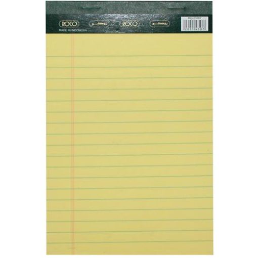صورة روكو دفتر كتابة عادي، A5، (80 صفحة (40 ورقة، مسطر، أصفر