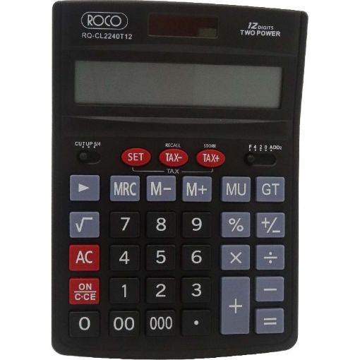 Picture of روكو CL2240‎T12 آلة حاسبة للمكتب، 12 رقم، شاشة كبيرة، اسود