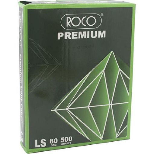 Picture of روكو ورق تصوير ممتاز، عادي، ابيض، ليتر، 80‎ gsm، 500 ورقة