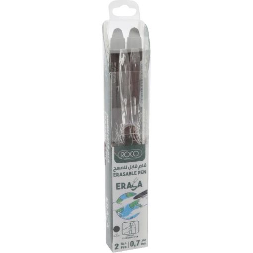 Picture of روكو قلم قابل للمحو، أسود لون الحبر، 0‎.7‎ MM، رأس  حبر كروية، 2‎ Pens