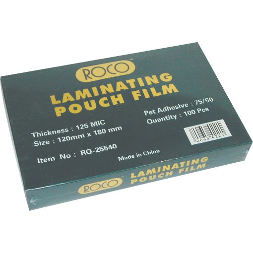 Picture of روكو Thermal Laminating Film، 180 مم X 120، 125 ميكرون، شفاف
