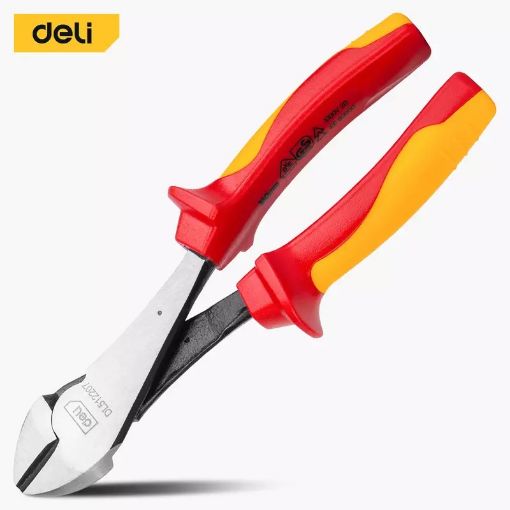 Picture of Insulated Labor-saving Heavy-duty diagonal 
cutting pliers