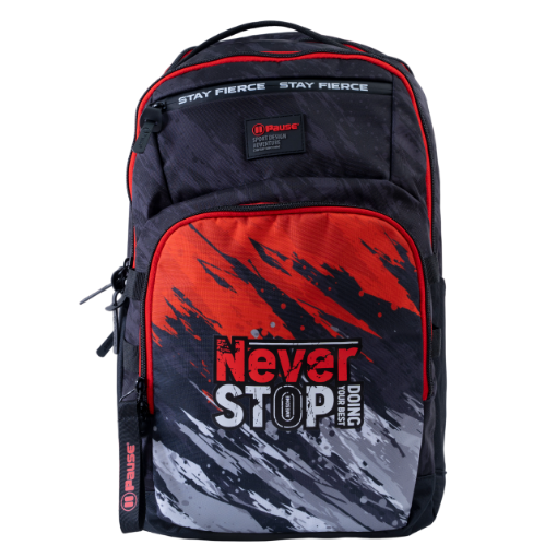 صورة شنطة ظهربوز أسود وأحمر مع حماية + مقلمية