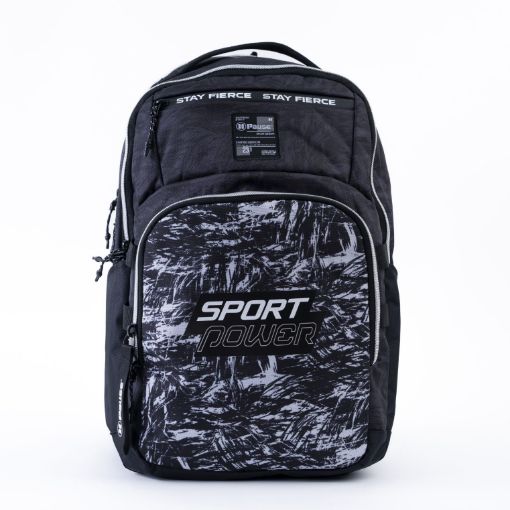 صورة شنطة ظهربوزأسود ورمادي مع حماية + مقلمية