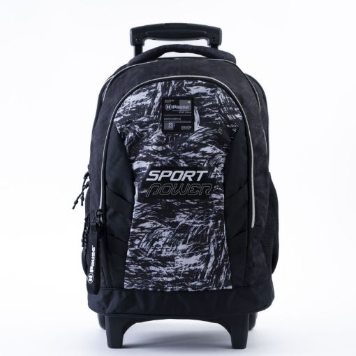 صورة شنطة بوز ترولي اسود ورمادي + مقلمية