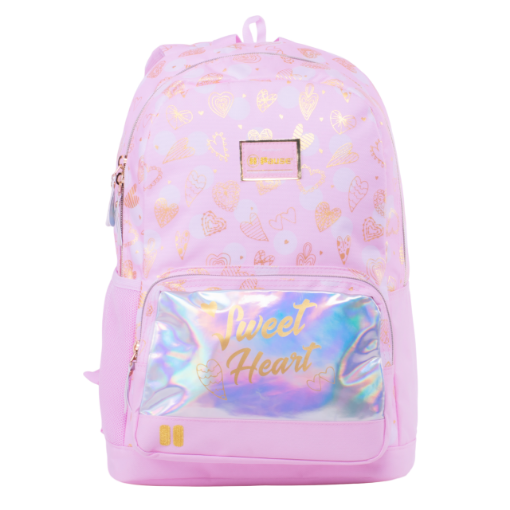 Picture of شنطة ظهربوز زهري بقلوب مع حماية+مقلمية