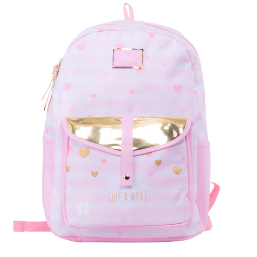 Picture of شنطة ظهربوز أبيض مخطط مع حماية +مقلمية