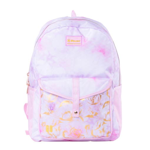 Picture of شنطة ظهربوز زهري وذهبي مع حماية +مقلمية