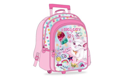 Picture of شنطة ترولي لولوكاتي منقط  +مقلمية