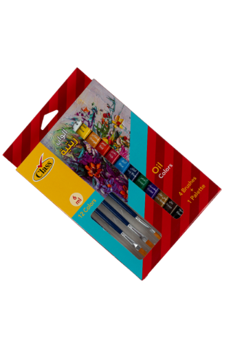 Picture of كلاس ألوان زيتية12لون6مل+4فرش+بالته